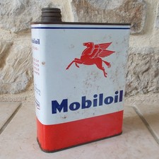 Vtg MOBILOIL Oil Can tin