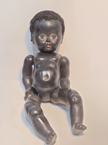 Vintage rosebud black doll - vintage,