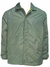 Lacoste Live Mens Bomber Jacket In  Green Buttoned Embroidered Casual Size 50/M