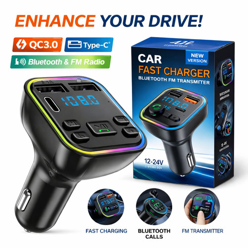 Car charger bluetooth - car, 5.0
