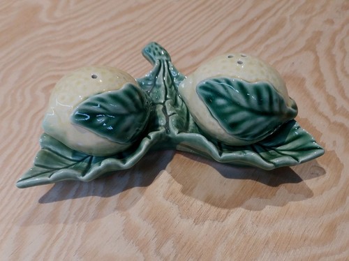 Majolica cabbage salt pepper - cabbage, &