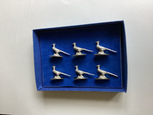 Set pheasant place card - of,