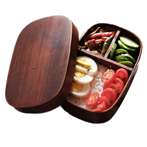 Japanese wooden bento - wooden,