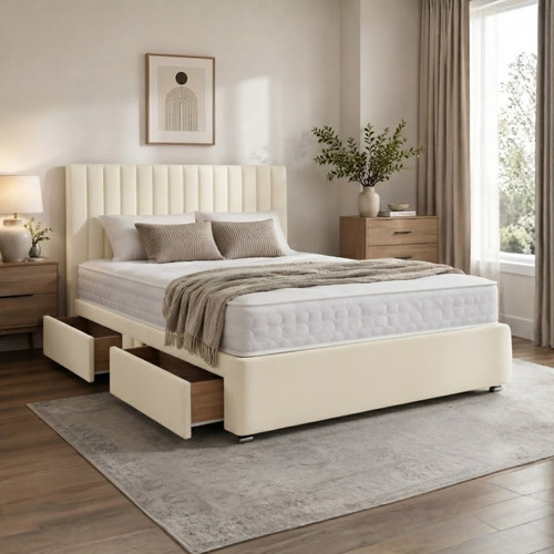 Plush divan bed set - divan,