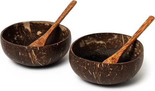 Coconut bowl and - bowl, spoon