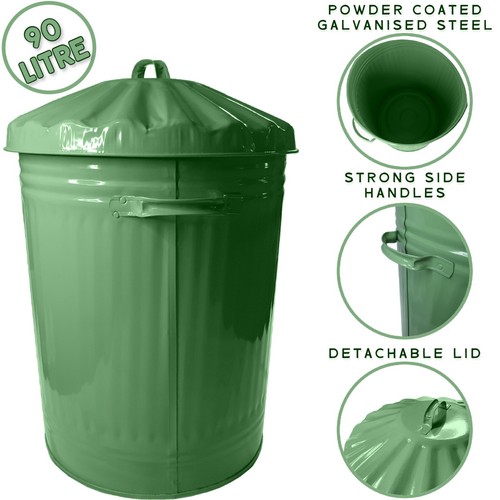 Sage green 90l - sage, bin