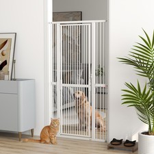 PawHut 180cm Extra Tall Pet Gate Cat Gate with Narrow Gap, 76-104cm Wide