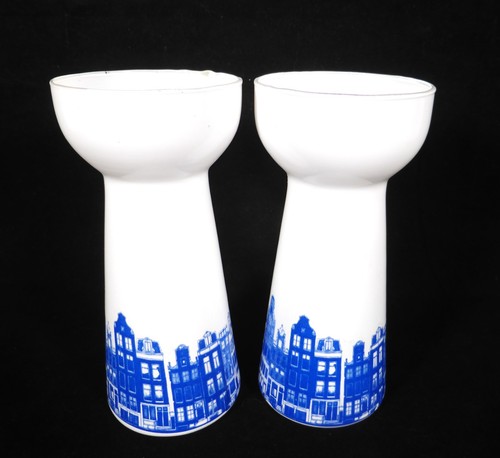 Pair vintage glass hyacinth - pair,