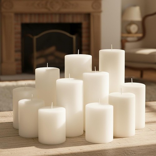 Pack white pillar - pack, candles