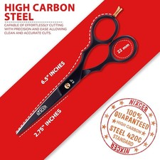 Professional Super Cut Jaguar Hair Cutting Scissors for Saloon & Home Black,6.5"