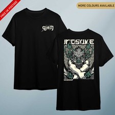 Inosuke Anime T shirt Slayer Demon Samurai Shirt T Shirt Top Gift Front Back