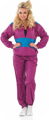 Women 80s purple shell suit - women`s,