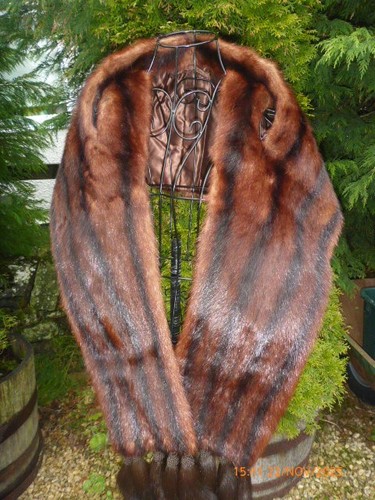 Vintage real fur stole - fur, with