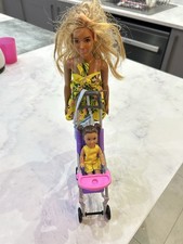 Barbie Doll With Toddler  Pram