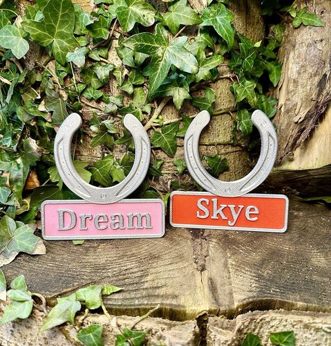 Horseshoe name badge custom - horseshoe,