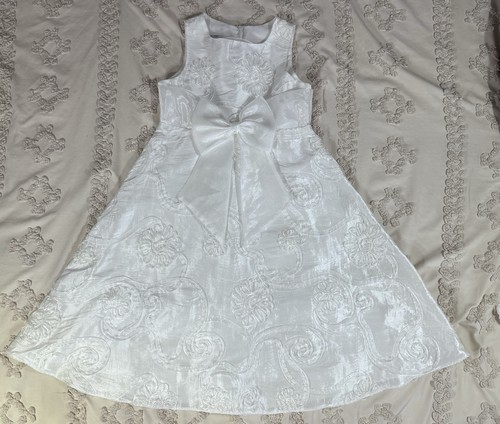 Bonnie jean white floral bow - jean,