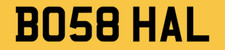 HAL HALL NUMBER PLATE FOR SALE