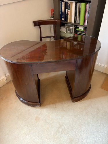 Antique kidney shaped mahogany - kidney-shaped,
