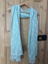 Mint Green Feather Print