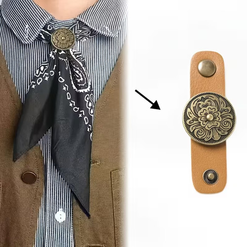 Western style scarf fasteners - scarf,