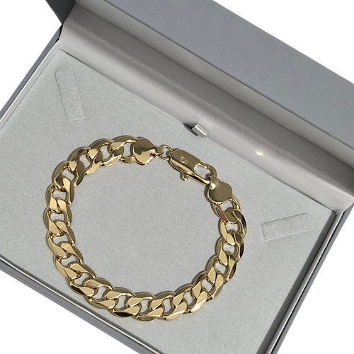 Mens 12mm curb bracelet 9ct - 12mm,