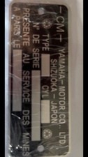 Chappy, BOP Yamaha manufacturer plate virgin