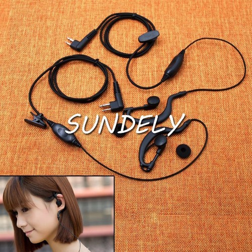 Clip ear headset earpiece - 2x,