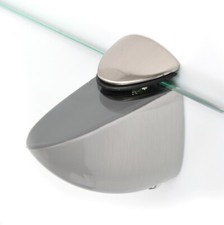 Glass Shelves Bathroom Wall Mounted Floating Toughened Straight Shelf + Supports