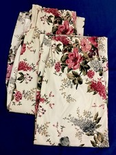 Pair Dorma Floral Rose Lined Curtains Country Cottage Cottage Core 52”x64” #VF