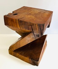Square twisted teak root - twisted, table