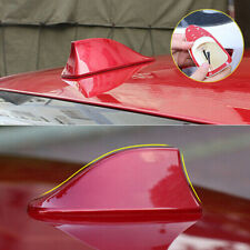 Car Vehicle Shark Fin Roof Antenna Aerial Decoration FM/AM Signal Universal Red