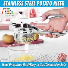 HEAVY DUTY STEEL POTATO RICER PUREE MASHER JUICER VEGETABLE FRUIT PRESS MAKER