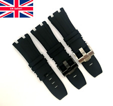 28mm 30mm Black Rubber Silicone Watch Strap Band for Audemars Piguet Royal Oak
