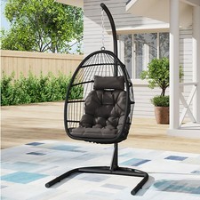 Rattan Egg Chair Swing Outdoor Garden Patio Hanging Wicker Hammock Pod Chair