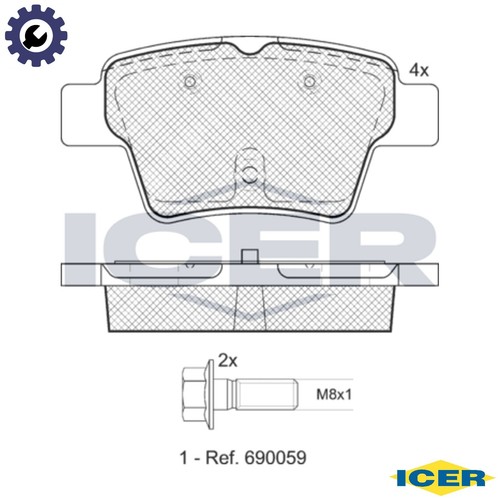 Brake pad set disc - brake,