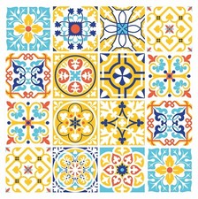 Tile Stickers Mosaic Transfers Waterproof Pack Of 24, 150mm x 150mm 6 inch GT22