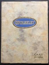WOLSELEY CARS Sales Brochure