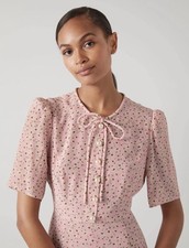 LK BENNETT Pink Daisy Print