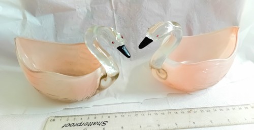Pair vintage old glass - pair, of