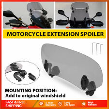 Motorcycle Spoiler Wind Screen Adjust Windshield Extension Deflector Extender 1x