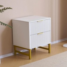 Modern White Bedside Table
