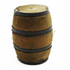 Mini Barrel Miniature Dollhouse Bar Garden Wooden Barrel Drum Cask Keg Bar 1:12