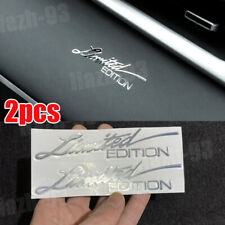 2X Chrome Limited Edition Logo Emblem Badge Metal Sticker Decal Car Accessories