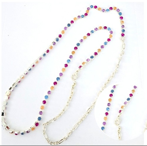 Gold rhinestone multi colour - multi,