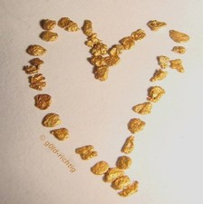 25 GOLD NUGGETS Gift Heart Gold Nugget Bars Love Gold Nuggets + Certificate 