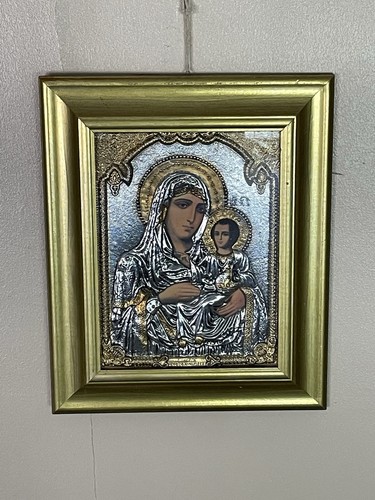 Greek orthodox silver icon - greek,