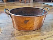 Vintage Oval Copper Planter