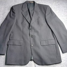 ALDO RICCI SUIT JACKET MENS WOOL BLEND STRETCH 52 - FORMAL PIN STRIPED