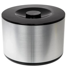 Plastic Ice Bucket Brushed Aluminium Effect with Drainer 10ltr 29 dia x 20.5cm h