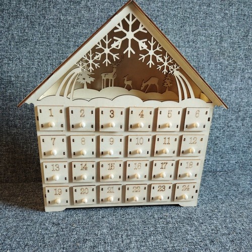 Wooden light advent - 3d,